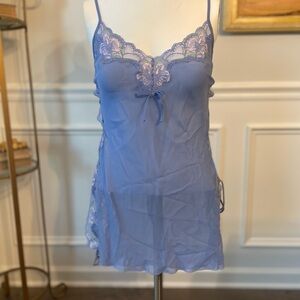 Shirley of Hollywood Periwinkle Lace Chemise Set